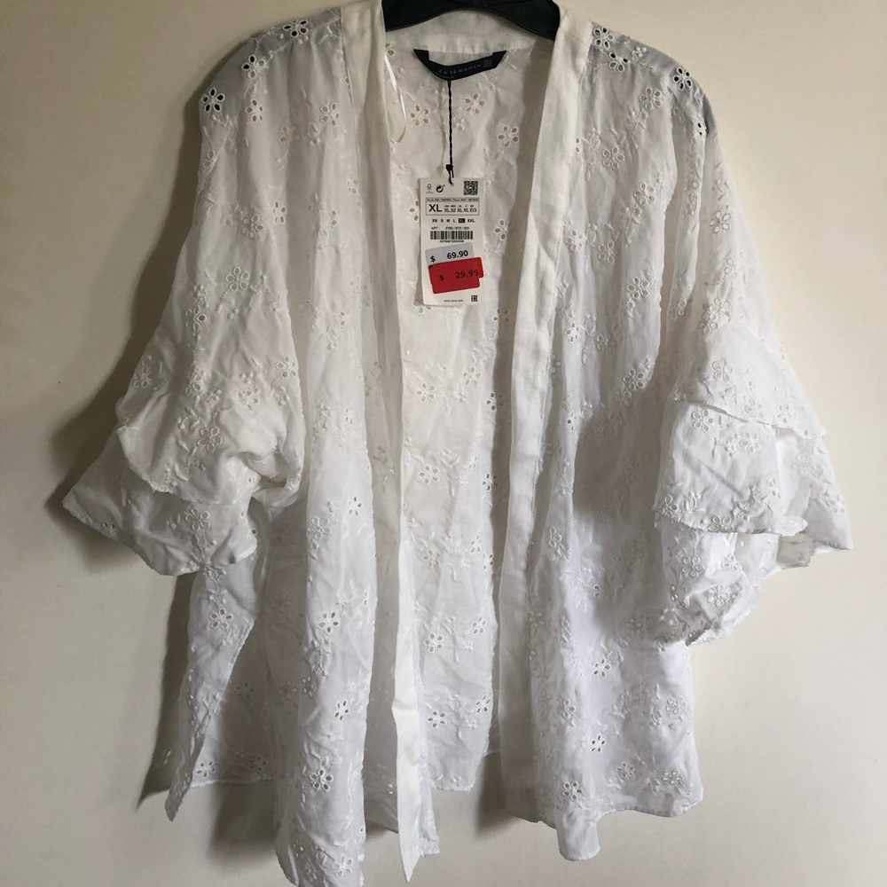 Zara white jacket.
